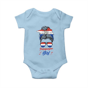 Proud Paraguayan Girl Messy Bun Bandana Aviator Sunglasses Baby Onesie Paraguay Heritage Roots HispanicLatina Pride TS02 Light Blue Print Your Wear