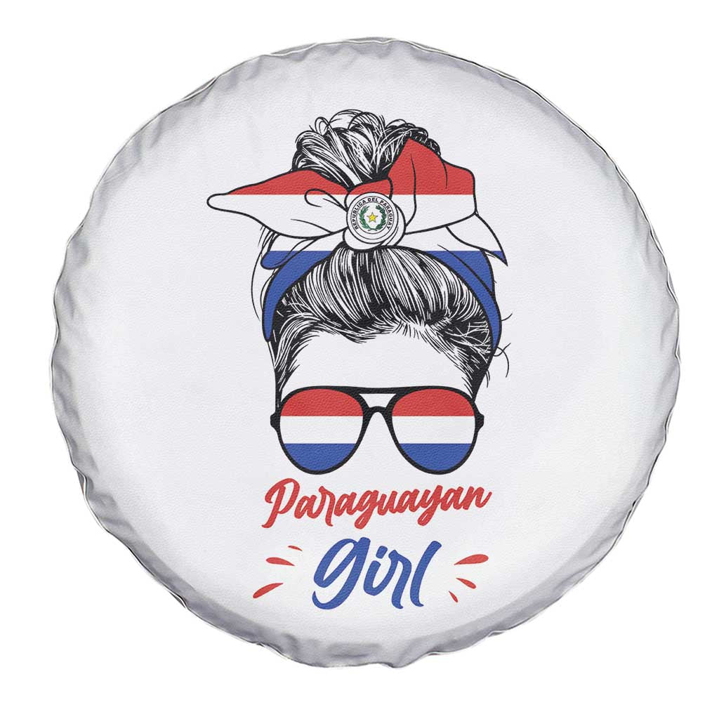 Proud Paraguayan Girl Messy Bun Bandana Aviator Sunglasses Spare Tire Cover Paraguay Heritage Roots HispanicLatina Pride TS02 Print Your Wear