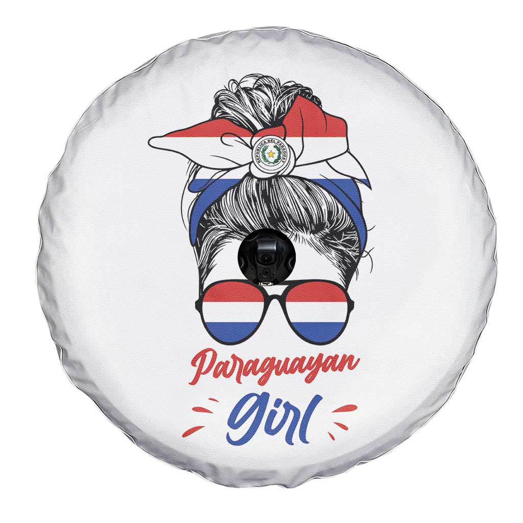 Proud Paraguayan Girl Messy Bun Bandana Aviator Sunglasses Spare Tire Cover Paraguay Heritage Roots HispanicLatina Pride TS02 Print Your Wear