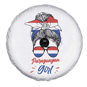 Proud Paraguayan Girl Messy Bun Bandana Aviator Sunglasses Spare Tire Cover Paraguay Heritage Roots HispanicLatina Pride TS02 Print Your Wear