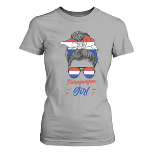 Proud Paraguayan Girl Messy Bun Bandana Aviator Sunglasses T Shirt For Women Paraguay Heritage Roots HispanicLatina Pride TS02 Sport Gray Print Your Wear