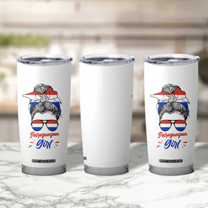 Proud Paraguayan Girl Messy Bun Bandana Aviator Sunglasses Tumbler Cup Paraguay Heritage Roots HispanicLatina Pride TS02 Print Your Wear