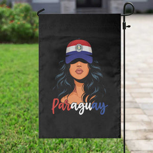 Proud Paraguayan Woman Melanin Curls Afro Latina Garden Flag Paraguay Flag Roots Hispanic Heritage Pride TS02 Print Your Wear