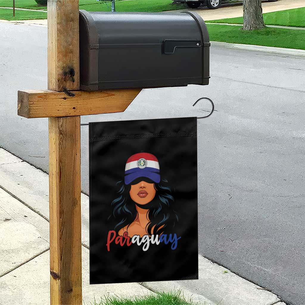 Proud Paraguayan Woman Melanin Curls Afro Latina Garden Flag Paraguay Flag Roots Hispanic Heritage Pride TS02 Print Your Wear