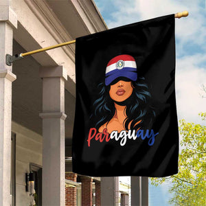 Proud Paraguayan Woman Melanin Curls Afro Latina Garden Flag Paraguay Flag Roots Hispanic Heritage Pride TS02 Print Your Wear
