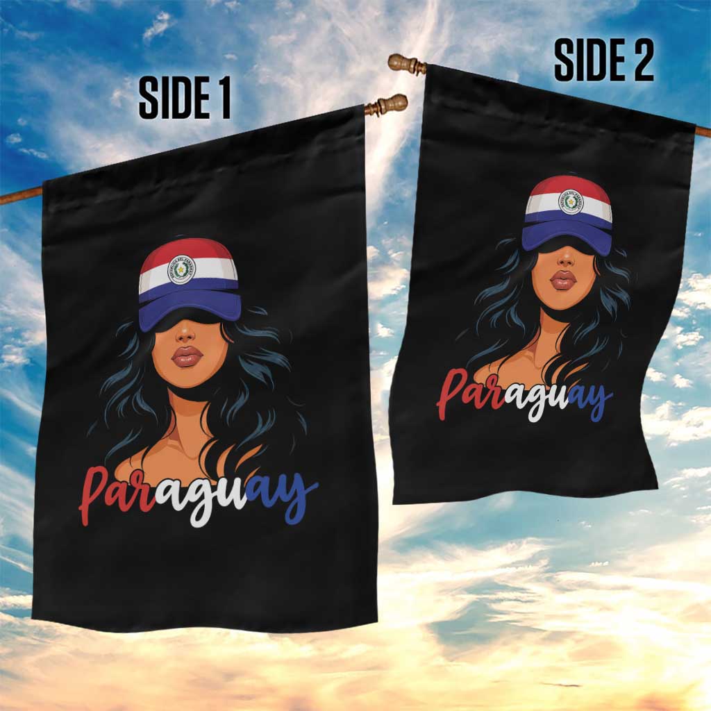 Proud Paraguayan Woman Melanin Curls Afro Latina Garden Flag Paraguay Flag Roots Hispanic Heritage Pride TS02 Print Your Wear