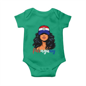 Proud Paraguayan Woman Melanin Curls Afro Latina Baby Onesie Paraguay Flag Roots Hispanic Heritage Pride TS02 Irish Green Print Your Wear