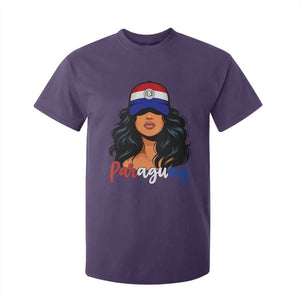 Proud Paraguayan Woman Melanin Curls Afro Latina T Shirt For Kid Paraguay Flag Roots Hispanic Heritage Pride TS02 Purple Print Your Wear