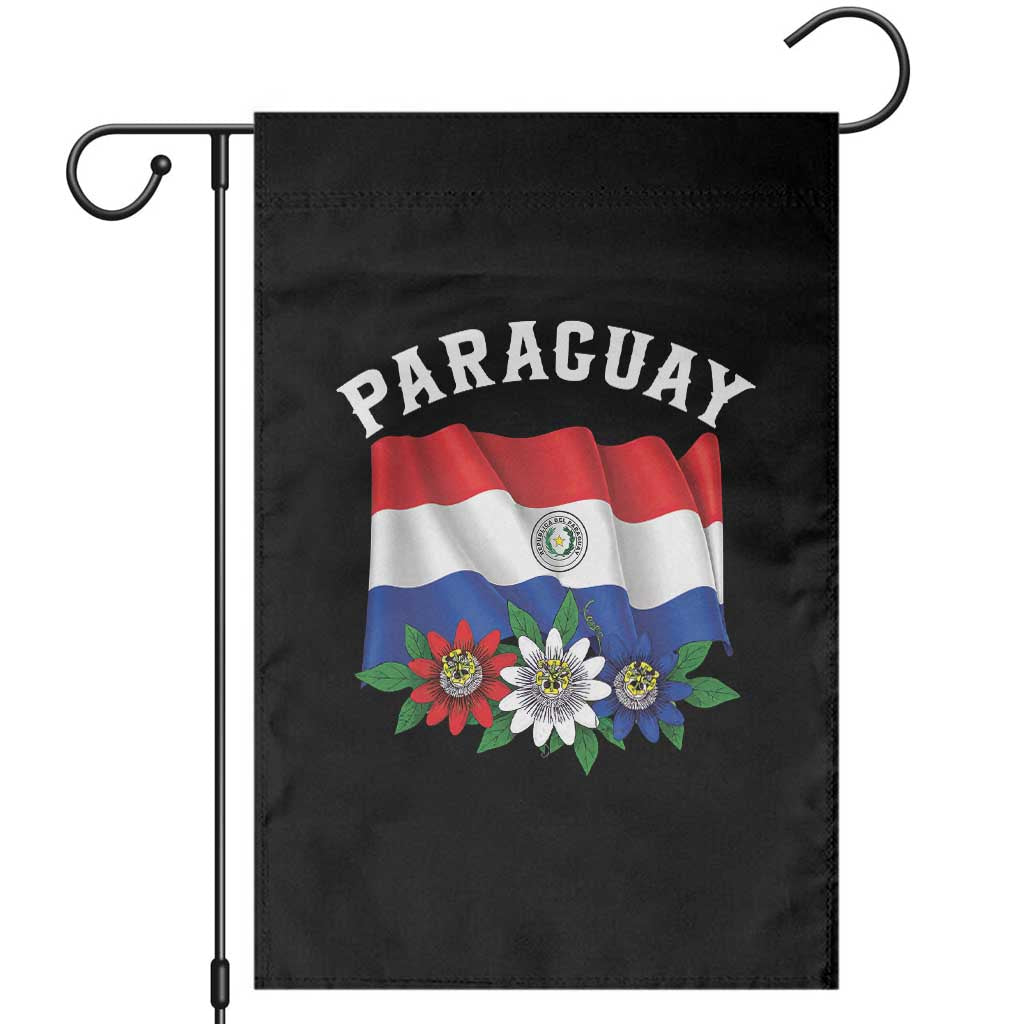 Paraguay Flag Passion Flower Mburucuya Graphic Garden Flag Paraguaya Hispanic Latino Heritage Cultura Pride TS02 Black Print Your Wear