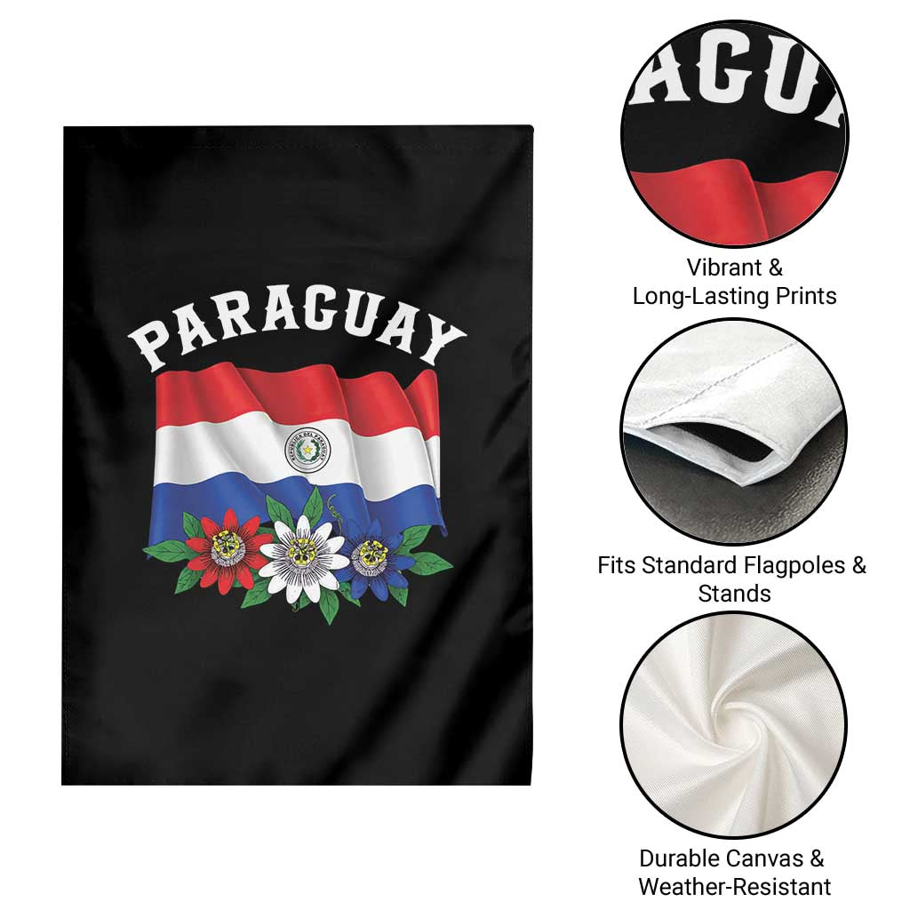 Paraguay Flag Passion Flower Mburucuya Graphic Garden Flag Paraguaya Hispanic Latino Heritage Cultura Pride TS02 Print Your Wear