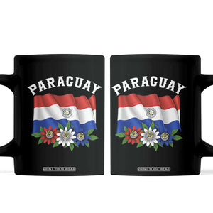Paraguay Flag Passion Flower Mburucuya Graphic Coffee Mug Paraguaya Hispanic Latino Heritage Cultura Pride TS02 Black Print Your Wear