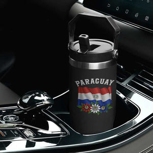 Paraguay Flag Passion Flower Mburucuya Graphic Flip Straw Tumbler Paraguaya Hispanic Latino Heritage Cultura Pride TS02 Print Your Wear