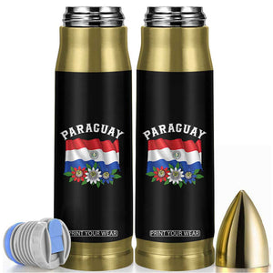 Paraguay Flag Passion Flower Mburucuya Graphic Bullet Tumbler Paraguaya Hispanic Latino Heritage Cultura Pride TS02 Black Print Your Wear