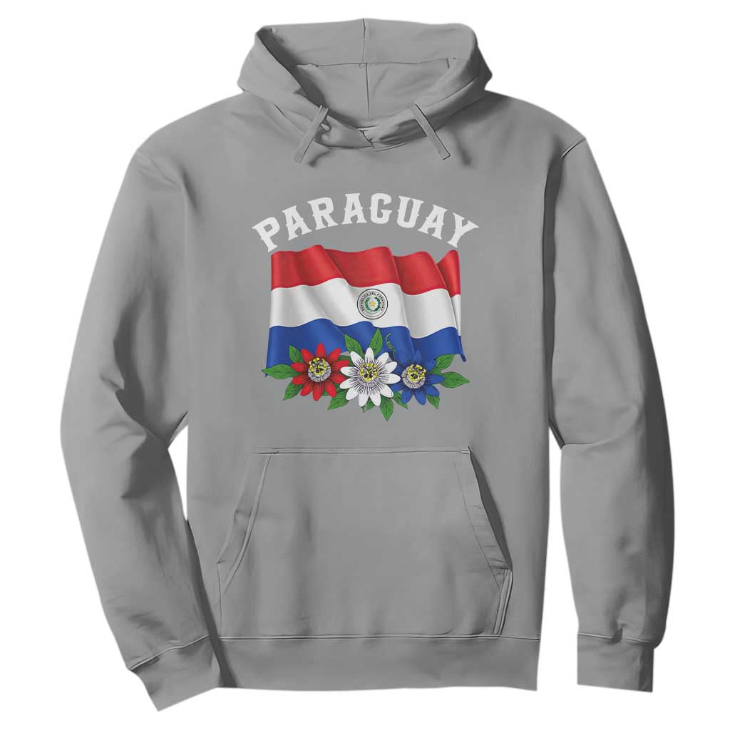 Paraguay Flag Passion Flower Mburucuya Graphic Hoodie Paraguaya Hispanic Latino Heritage Cultura Pride TS02 Sport Gray Print Your Wear