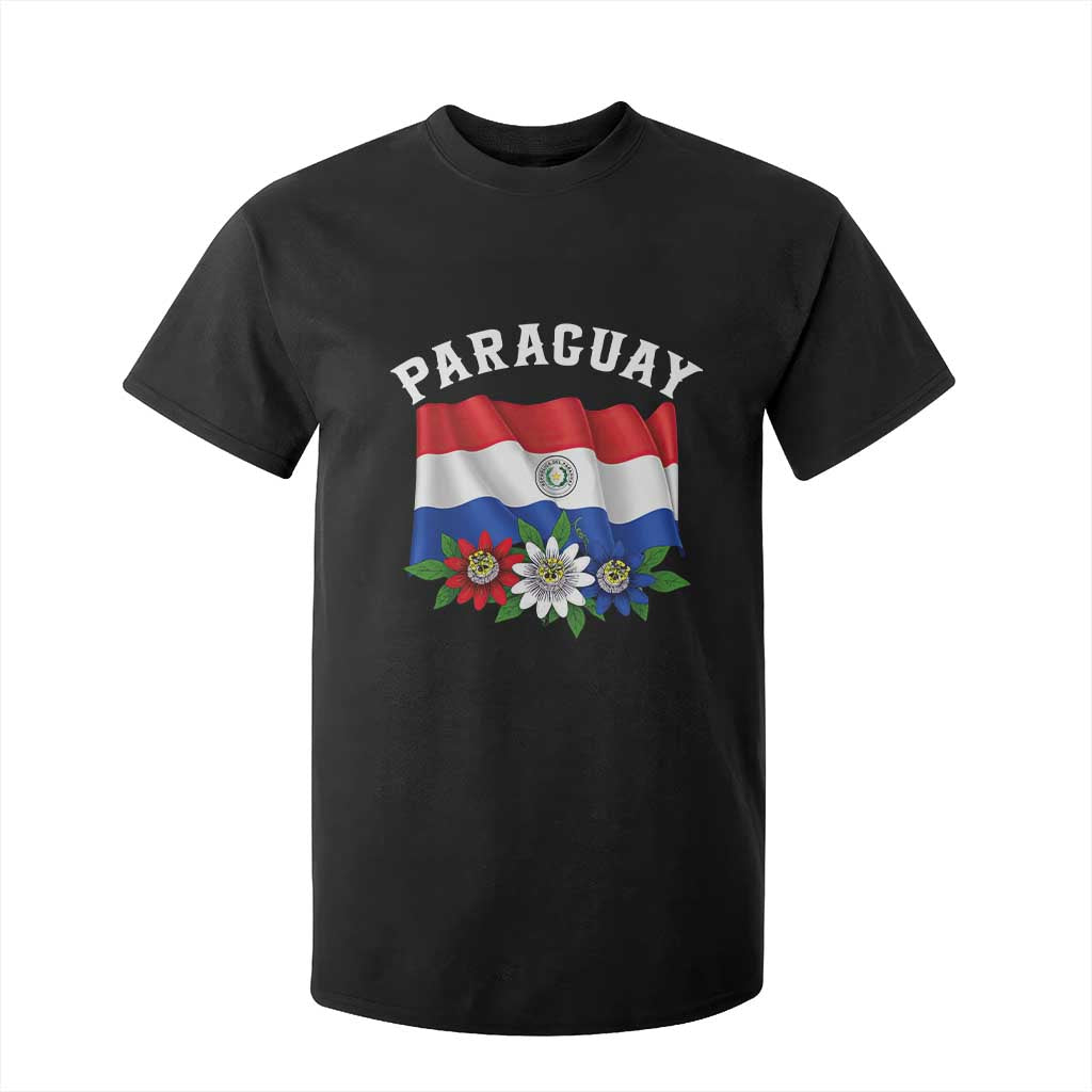 Paraguay Flag Passion Flower Mburucuya Graphic T Shirt For Kid Paraguaya Hispanic Latino Heritage Cultura Pride TS02 Black Print Your Wear