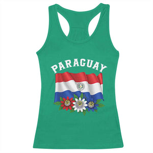 Paraguay Flag Passion Flower Mburucuya Graphic Racerback Tank Top Paraguaya Hispanic Latino Heritage Cultura Pride TS02 Irish Green Print Your Wear