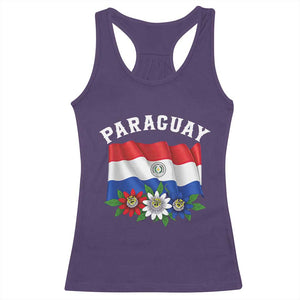 Paraguay Flag Passion Flower Mburucuya Graphic Racerback Tank Top Paraguaya Hispanic Latino Heritage Cultura Pride TS02 Purple Print Your Wear