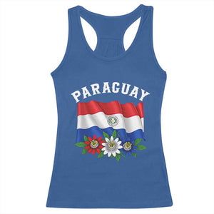 Paraguay Flag Passion Flower Mburucuya Graphic Racerback Tank Top Paraguaya Hispanic Latino Heritage Cultura Pride TS02 Royal Blue Print Your Wear