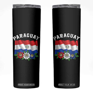 Paraguay Flag Passion Flower Mburucuya Graphic Skinny Tumbler Paraguaya Hispanic Latino Heritage Cultura Pride TS02 Black Print Your Wear