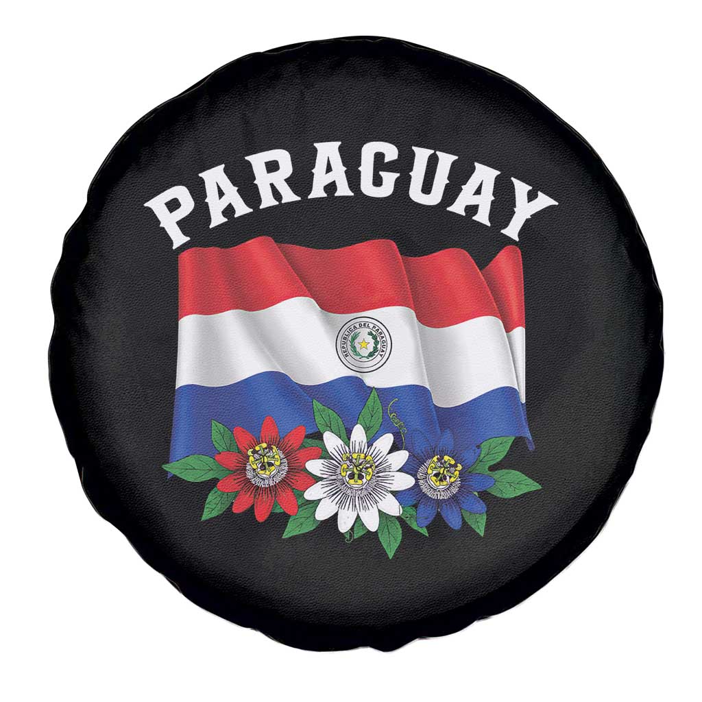 Paraguay Flag Passion Flower Mburucuya Graphic Spare Tire Cover Paraguaya Hispanic Latino Heritage Cultura Pride TS02 Print Your Wear