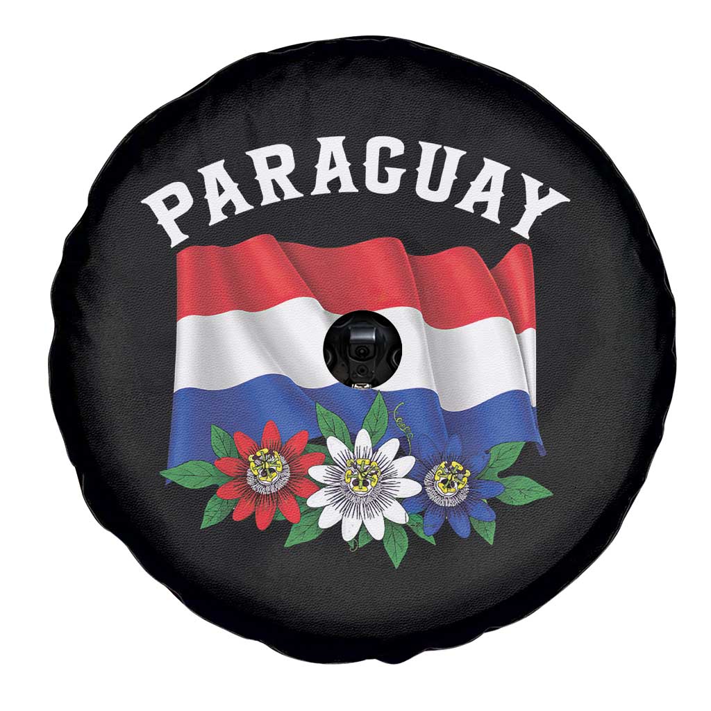 Paraguay Flag Passion Flower Mburucuya Graphic Spare Tire Cover Paraguaya Hispanic Latino Heritage Cultura Pride TS02 Print Your Wear