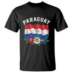 Paraguay Flag Passion Flower Mburucuya Graphic T Shirt Paraguaya Hispanic Latino Heritage Cultura Pride TS02 Black Print Your Wear