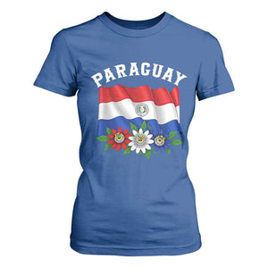 Paraguay Flag Passion Flower Mburucuya Graphic T Shirt For Women Paraguaya Hispanic Latino Heritage Cultura Pride TS02 Royal Blue Print Your Wear