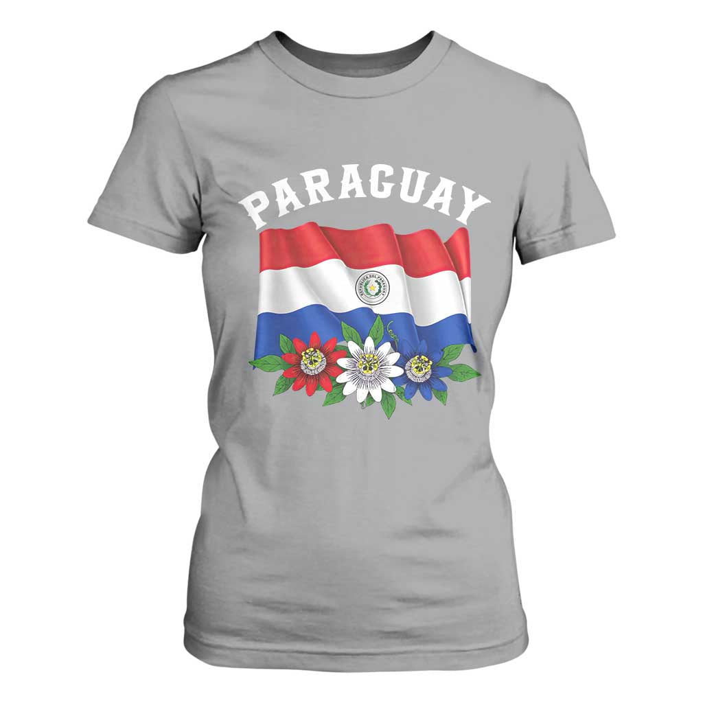 Paraguay Flag Passion Flower Mburucuya Graphic T Shirt For Women Paraguaya Hispanic Latino Heritage Cultura Pride TS02 Sport Gray Print Your Wear