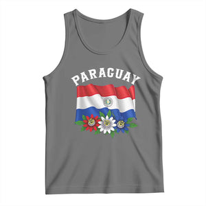 Paraguay Flag Passion Flower Mburucuya Graphic Tank Top Paraguaya Hispanic Latino Heritage Cultura Pride TS02 Black Heather Print Your Wear