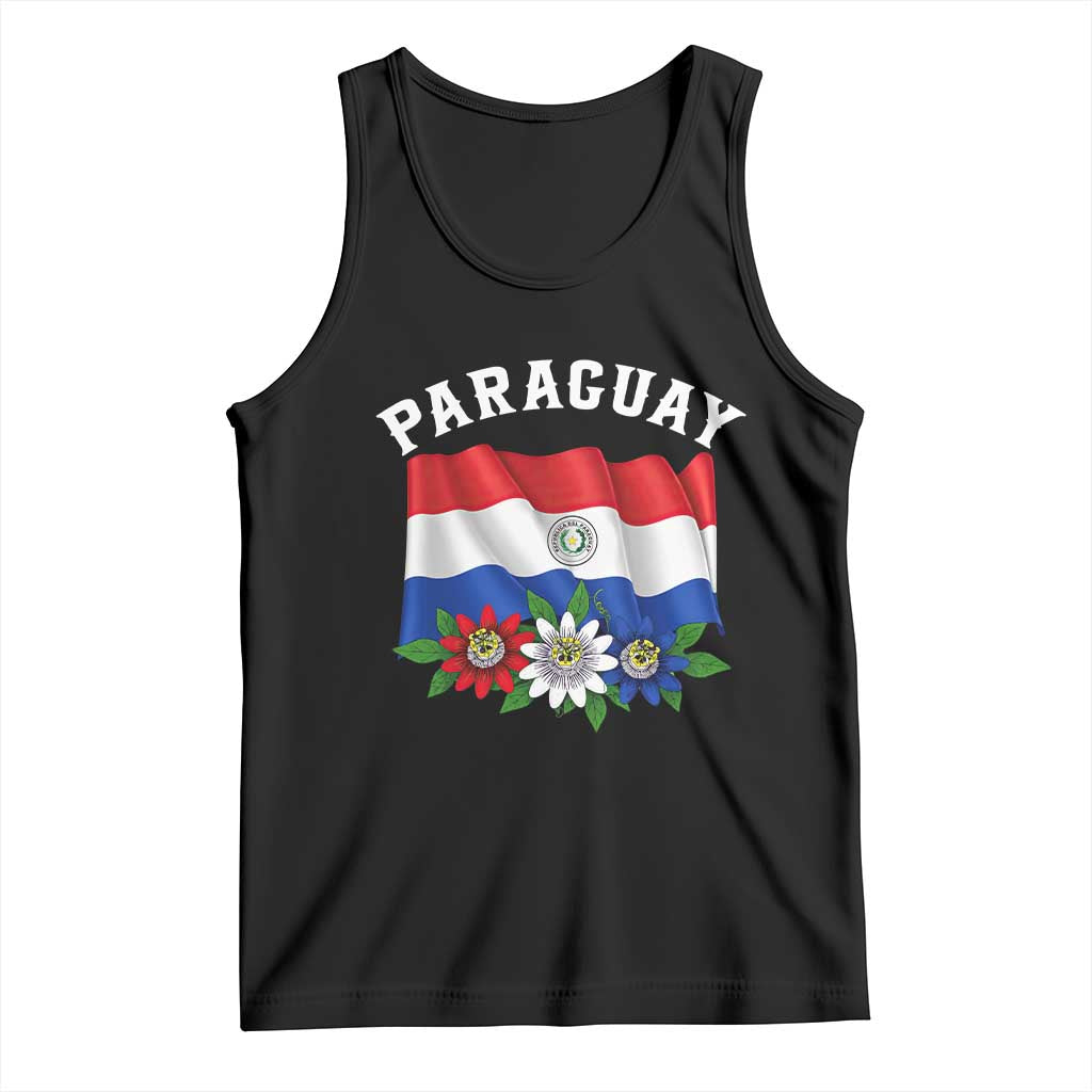 Paraguay Flag Passion Flower Mburucuya Graphic Tank Top Paraguaya Hispanic Latino Heritage Cultura Pride TS02 Black Print Your Wear