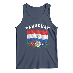 Paraguay Flag Passion Flower Mburucuya Graphic Tank Top Paraguaya Hispanic Latino Heritage Cultura Pride TS02 Navy Print Your Wear