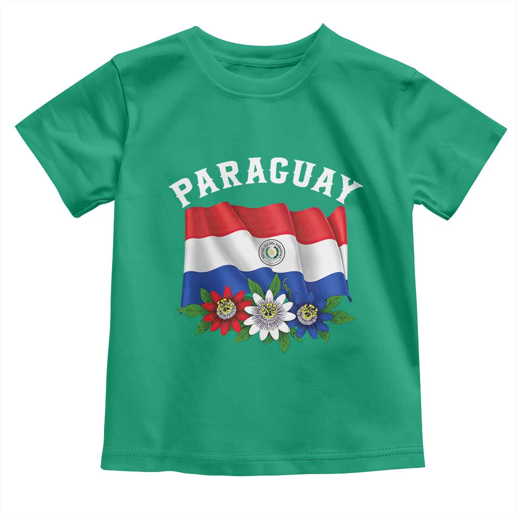 Paraguay Flag Passion Flower Mburucuya Graphic Toddler T Shirt Paraguaya Hispanic Latino Heritage Cultura Pride TS02 Irish Green Print Your Wear