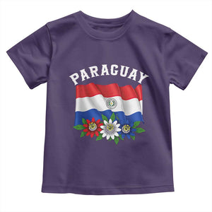 Paraguay Flag Passion Flower Mburucuya Graphic Toddler T Shirt Paraguaya Hispanic Latino Heritage Cultura Pride TS02 Purple Print Your Wear