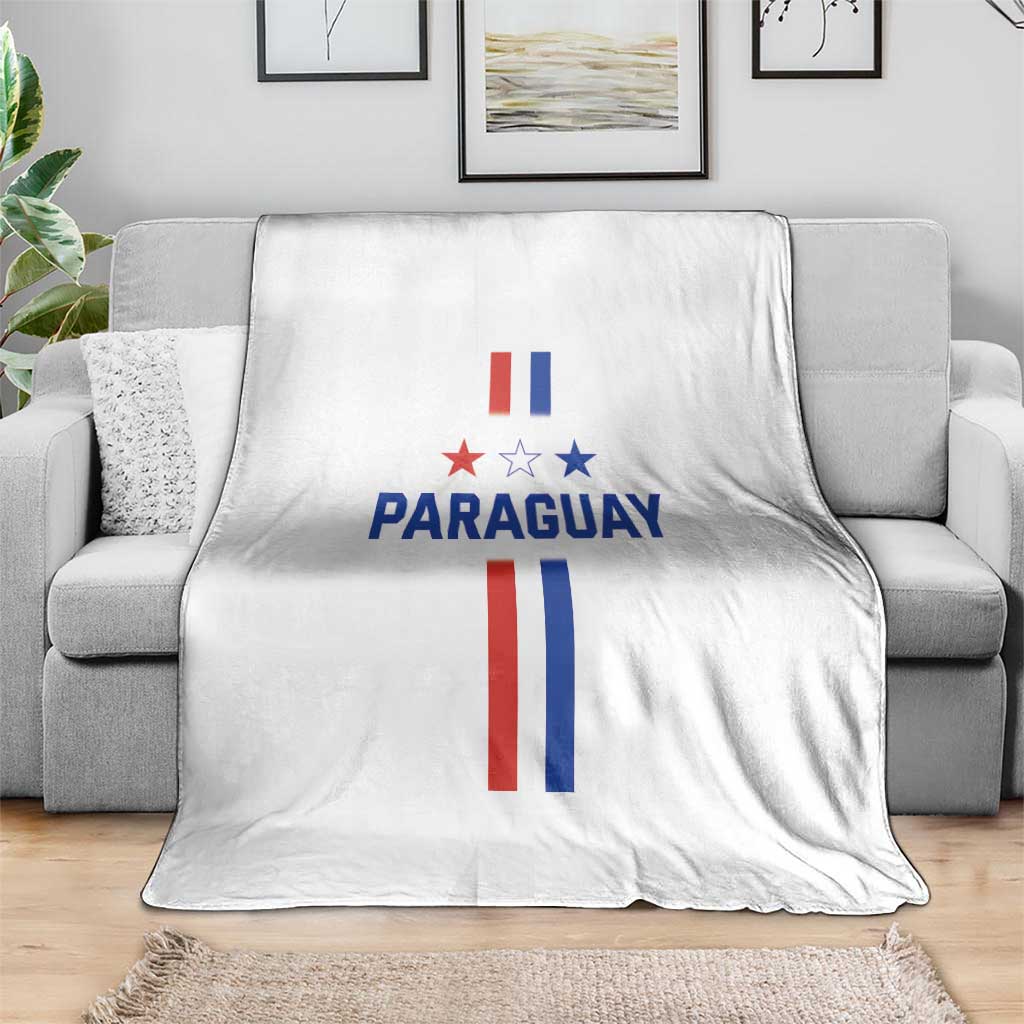 Paraguay Flag Soccer Jersey Style Graphic Throw Blanket Patriotic Paraguaya Pride Football Fans Sports Spirit TS02 Print Your Wear
