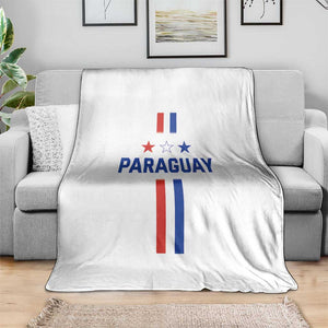 Paraguay Flag Soccer Jersey Style Graphic Throw Blanket Patriotic Paraguaya Pride Football Fans Sports Spirit TS02 Print Your Wear