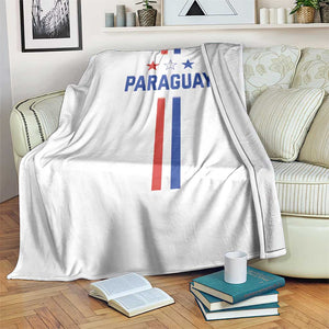 Paraguay Flag Soccer Jersey Style Graphic Throw Blanket Patriotic Paraguaya Pride Football Fans Sports Spirit TS02 Print Your Wear