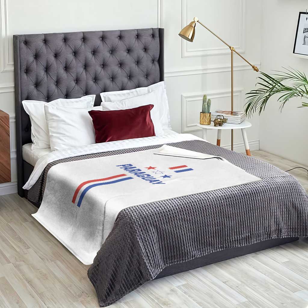 Paraguay Flag Soccer Jersey Style Graphic Throw Blanket Patriotic Paraguaya Pride Football Fans Sports Spirit TS02 Print Your Wear