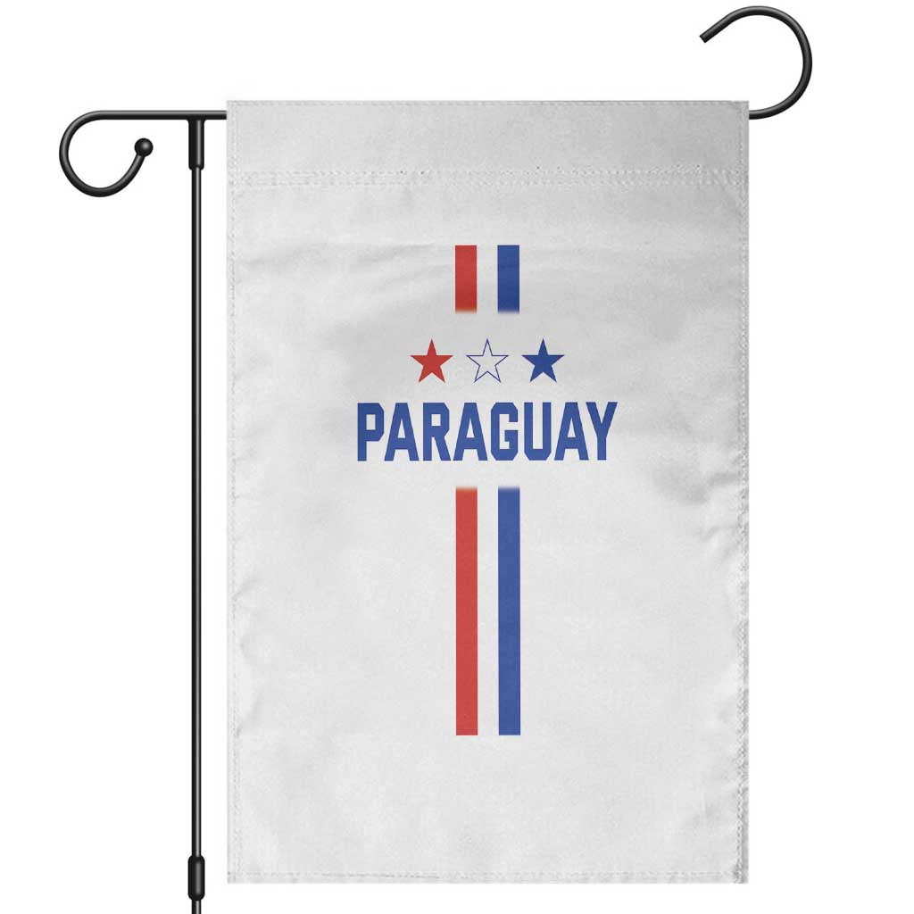 Paraguay Flag Soccer Jersey Style Graphic Garden Flag Patriotic Paraguaya Pride Football Fans Sports Spirit TS02 White Print Your Wear