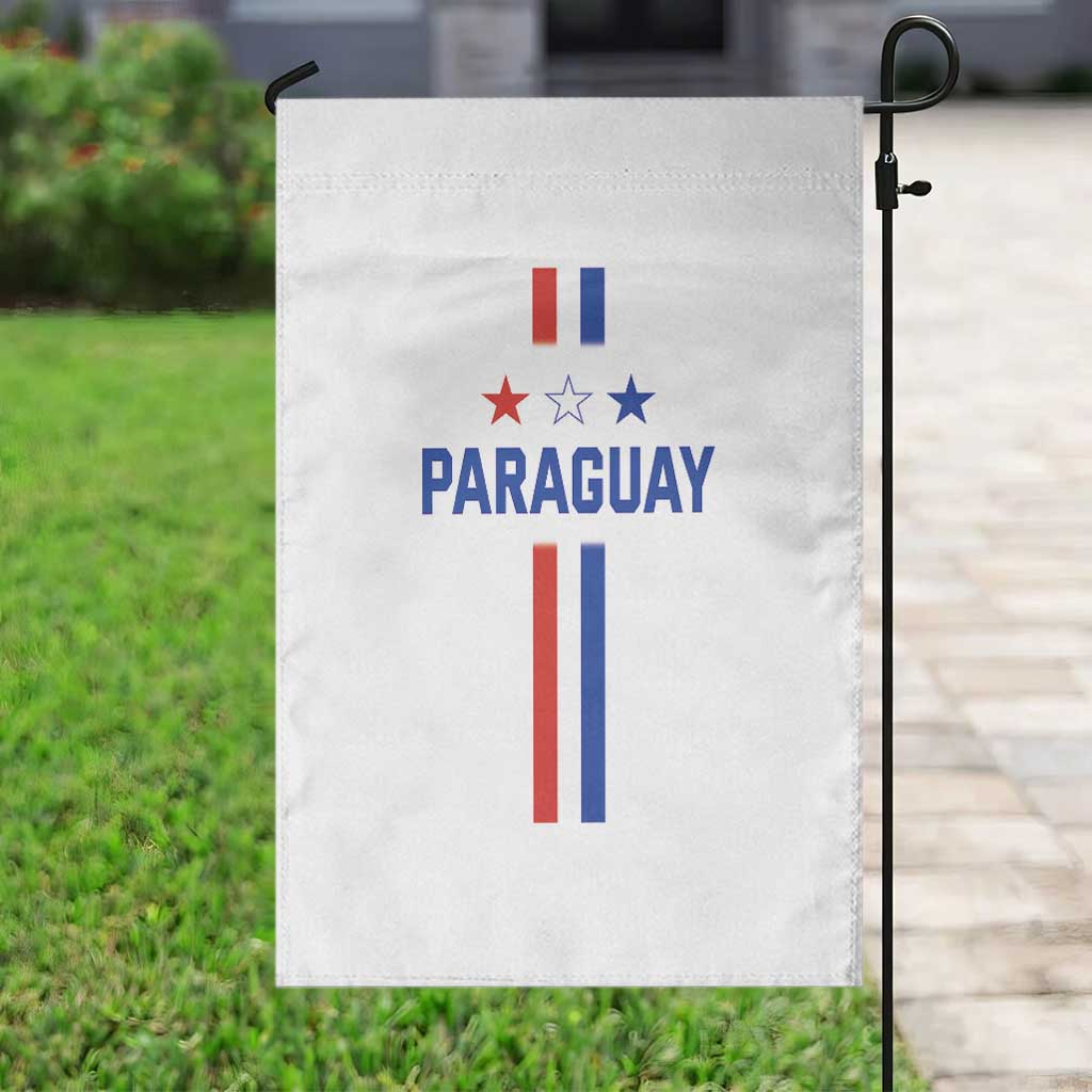 Paraguay Flag Soccer Jersey Style Graphic Garden Flag Patriotic Paraguaya Pride Football Fans Sports Spirit TS02 Print Your Wear