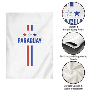 Paraguay Flag Soccer Jersey Style Graphic Garden Flag Patriotic Paraguaya Pride Football Fans Sports Spirit TS02 Print Your Wear