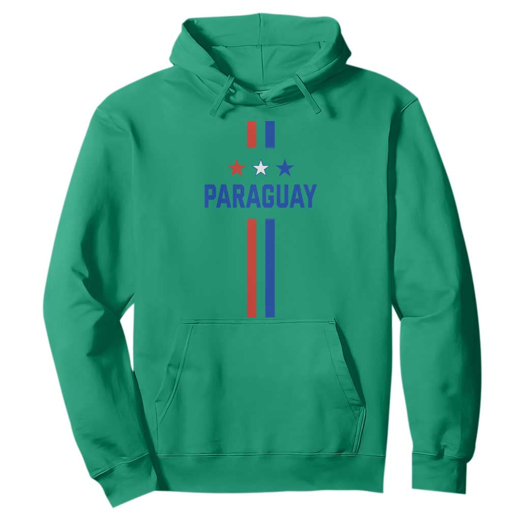 Paraguay Flag Soccer Jersey Style Graphic Hoodie Patriotic Paraguaya Pride Football Fans Sports Spirit TS02 Irish Green Print Your Wear