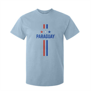 Paraguay Flag Soccer Jersey Style Graphic T Shirt For Kid Patriotic Paraguaya Pride Football Fans Sports Spirit TS02 Light Blue Print Your Wear