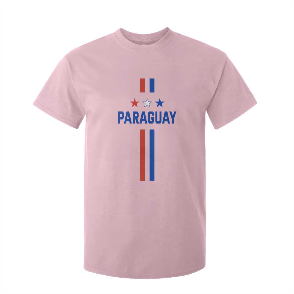 Paraguay Flag Soccer Jersey Style Graphic T Shirt For Kid Patriotic Paraguaya Pride Football Fans Sports Spirit TS02 Light Pink Print Your Wear