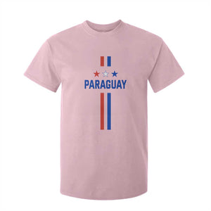 Paraguay Flag Soccer Jersey Style Graphic T Shirt For Kid Patriotic Paraguaya Pride Football Fans Sports Spirit TS02 Light Pink Print Your Wear