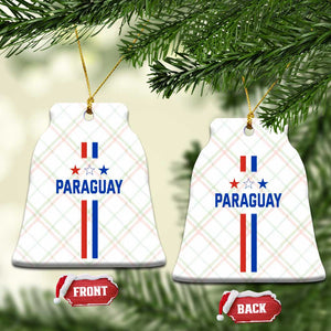 Paraguay Flag Soccer Jersey Style Graphic Ceramic Ornament Patriotic Paraguaya Pride Football Fans Sports Spirit TS02 Print Your Wear