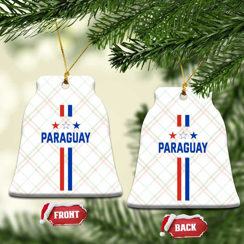 Paraguay Flag Soccer Jersey Style Graphic Ceramic Ornament Patriotic Paraguaya Pride Football Fans Sports Spirit TS02 Print Your Wear