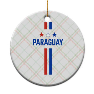 Paraguay Flag Soccer Jersey Style Graphic Ceramic Ornament Patriotic Paraguaya Pride Football Fans Sports Spirit TS02 1pc Christmas Plaid Print Your Wear
