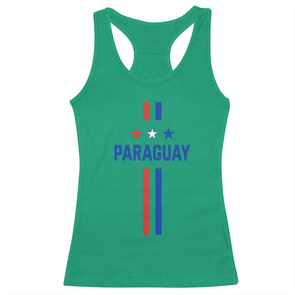 Paraguay Flag Soccer Jersey Style Graphic Racerback Tank Top Patriotic Paraguaya Pride Football Fans Sports Spirit TS02 Irish Green Print Your Wear