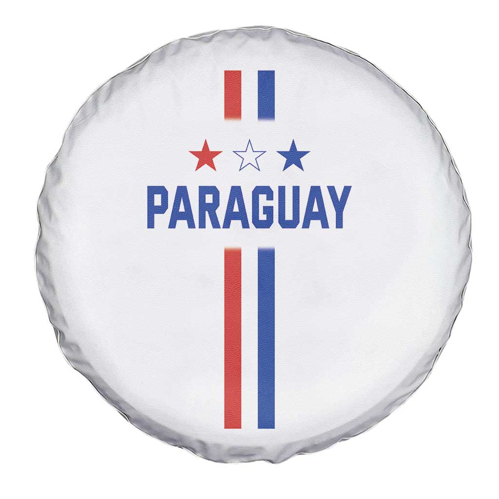Paraguay Flag Soccer Jersey Style Graphic Spare Tire Cover Patriotic Paraguaya Pride Football Fans Sports Spirit TS02 Print Your Wear