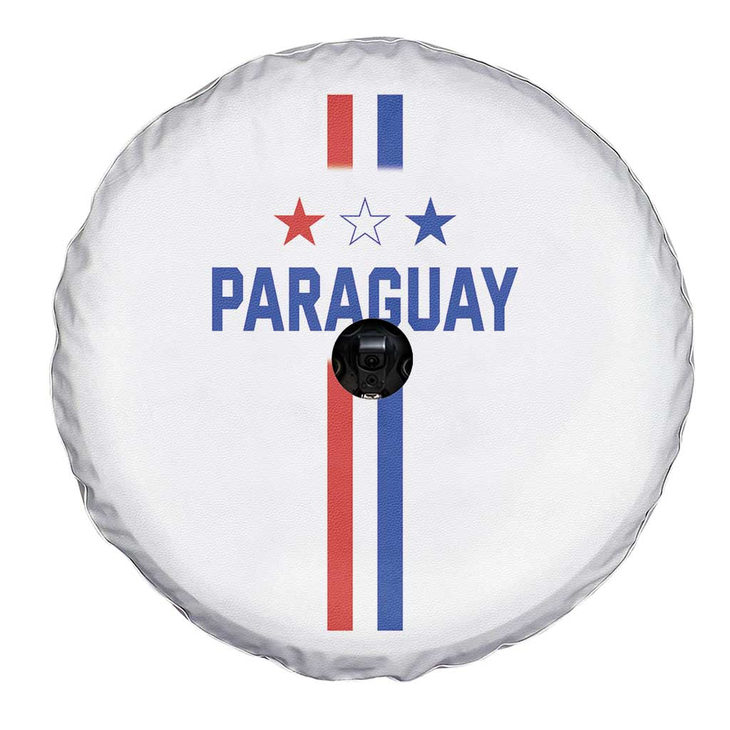 Paraguay Flag Soccer Jersey Style Graphic Spare Tire Cover Patriotic Paraguaya Pride Football Fans Sports Spirit TS02 Print Your Wear